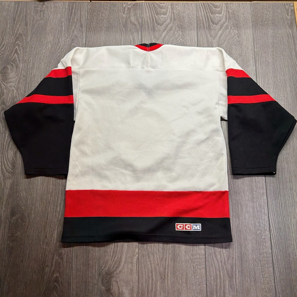 Vintage CCM Ottawa Senators NHL Hockey Jersey Kids L/XL White Red Black Canada - Picture 4 of 8
